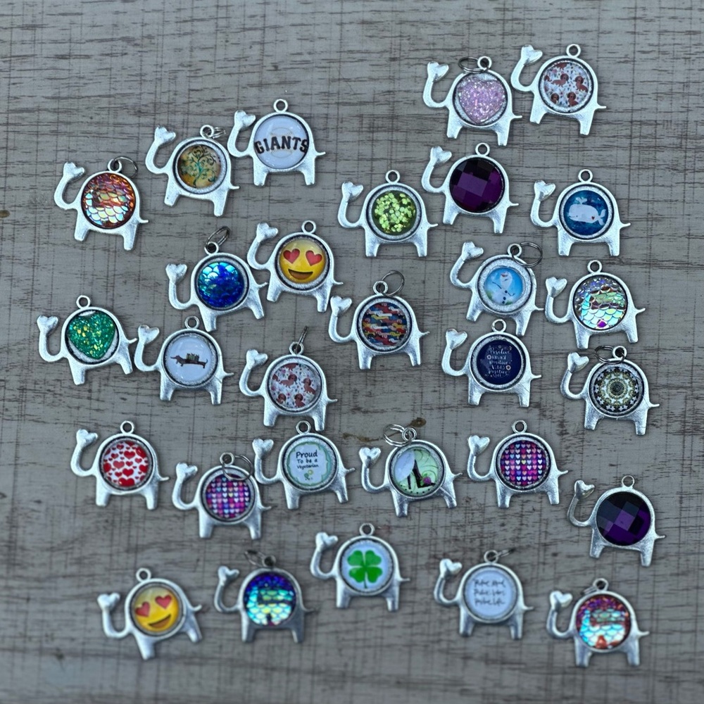 LOVE elephant charms